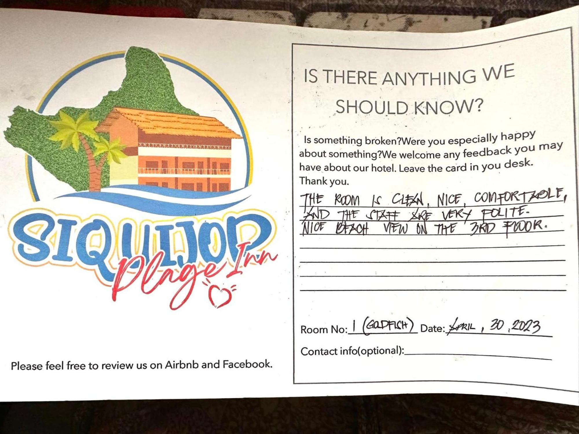 Siquijor Plage Inn エクステリア 写真